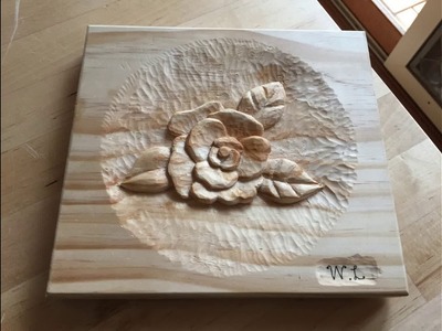 Wood craft - Rose carving