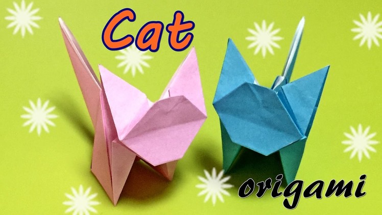 Awesome origami cat | How to make a paper cat | Origami cat easy with one piece of paper