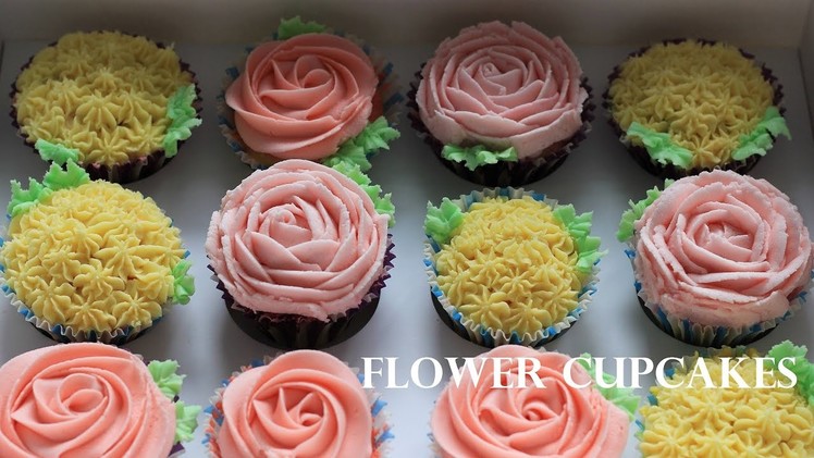BUTTERCREAM FLOWER CUPCAKES HOW TO TUTORIAL