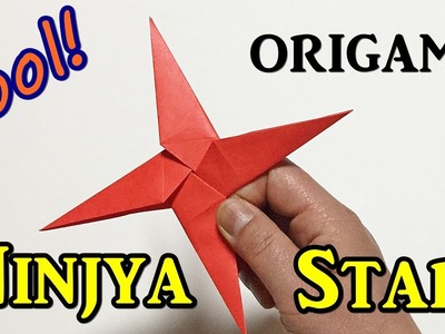 Cool origami Ninja Star | How to make a paper four-pointed Syuriken | Origami ninja weapons tutorial