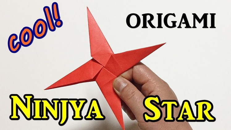 Cool origami Ninja Star | How to make a paper four-pointed Syuriken | Origami ninja weapons tutorial