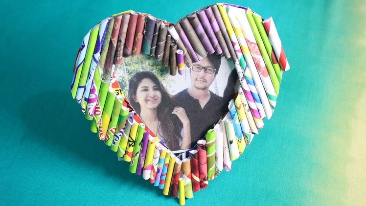 DIY Heart Photo Frame | How To Make Photo Frame From Paper |  Romantic Photo Frame