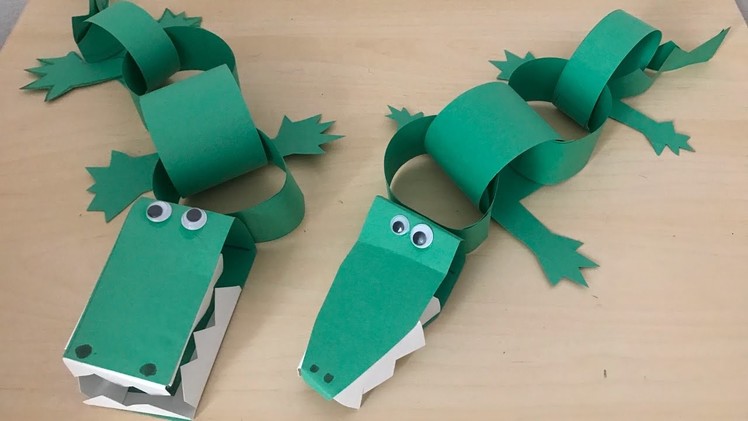 DIY - How to Make: Paper Alligators - Kids Crafts