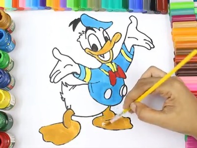 Donald duck coloring pages : How to color donald duck , disney colouring pages , coloring for kids