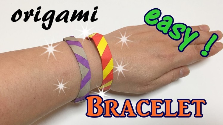 Easy origami bracelet for girls | How to make a paper accessory bracelet with one piece of paper