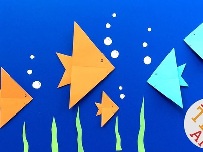 Easy Origami Fish DIY - Easy Origami for Kids (Very Easy) - Summer Paper Crafts