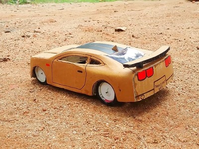 Electric car - How to make Electric Super Toy Car using cardboard Very Simple | chevrolet camaro