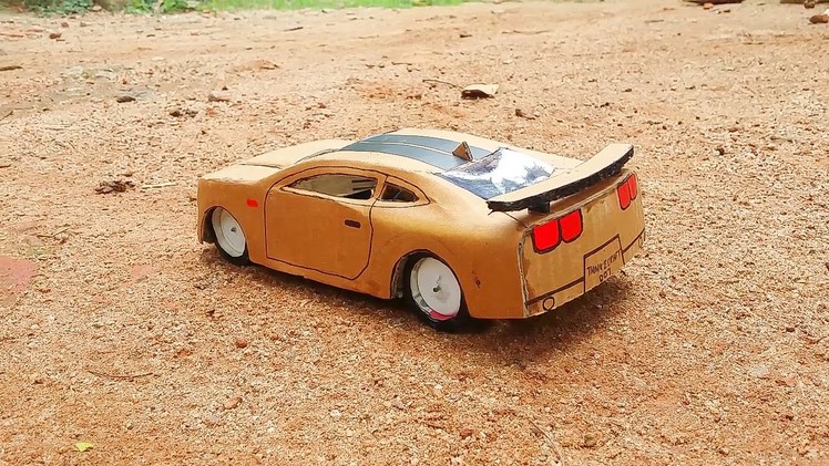 Electric car - How to make Electric Super Toy Car using cardboard Very Simple | chevrolet camaro