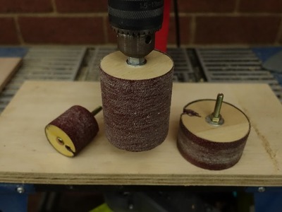 Homemade Drum Sander. Spindle Sander. Easy Replaceable Sand Paper Woodworking Ideas.