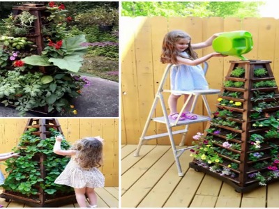 How To Build A Vertical Garden Pyramid Tower DIY Outdoor Project
