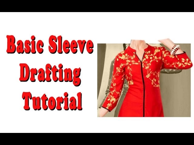 How to cut kurti sleeve ,how to cut kameez sleeve,Basic Sleeve pattern making Tutorial DIYPart2