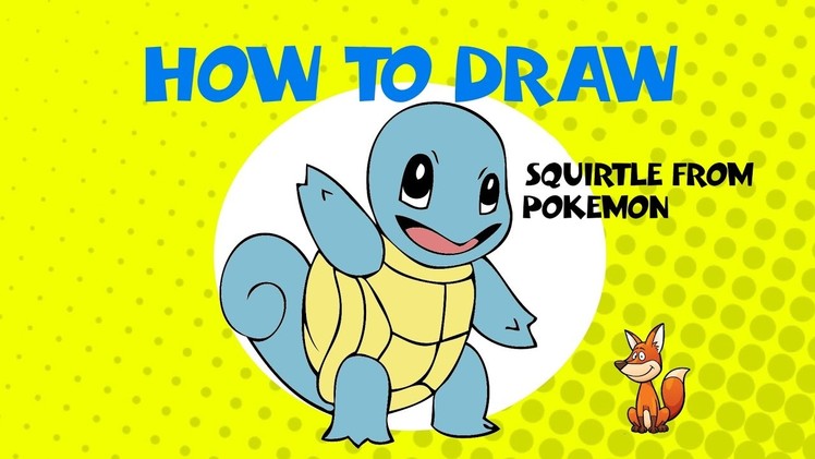 How to draw squirtle from pokemon - STEP BY STEP GUIDE - DRAWING TUTORIAL GUIDE