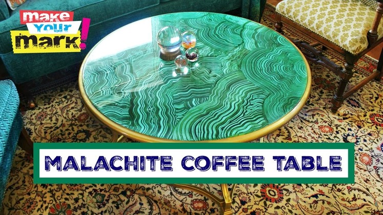 How to: Faux Malachite Coffee Table