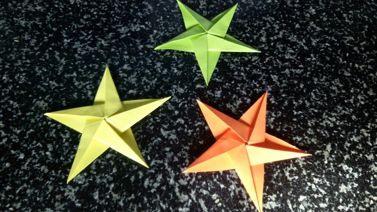 How to fold 5 pointed Christmas origami star??