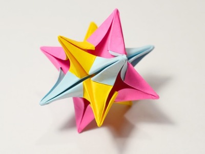 How to make 3D origami Omega Star. Origami instruction | ORGANZA