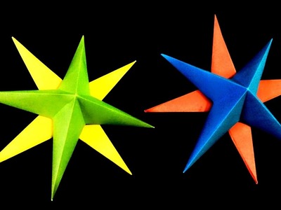 How To Make 3D Origami Paper Stars|Christmas Star| Origami Easy Tutorials| By- AB Art & Craft School