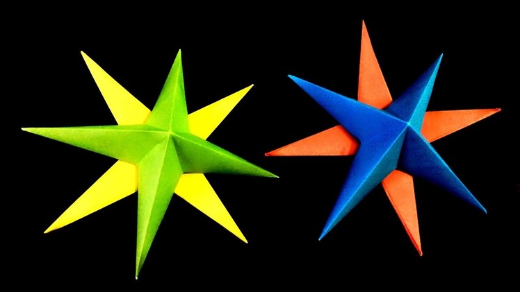 How To Make 3D Origami Paper Stars|Christmas Star| Origami Easy Tutorials| By- AB Art & Craft School