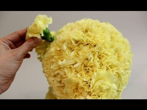How to Make a Bear Shaped Flower Arrangement - Tutorial Video