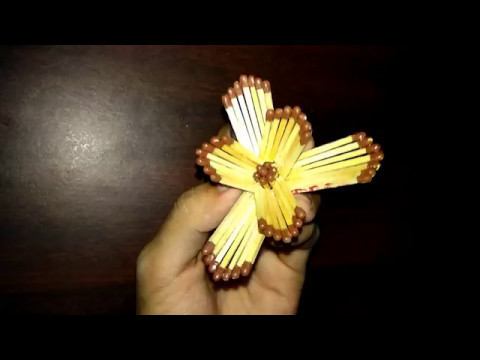 How to make a beautiful flower using matchsticks | matchstick crafts