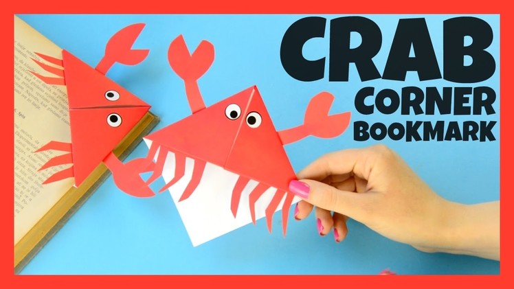HOW TO MAKE a Crab Corner Bookmark - bookmark origami idea