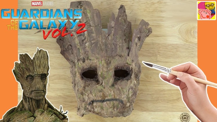 How To Make A Groot Mask From Guardians Of The Galaxy ???? Paper mache crafts ???? Crafty Kids