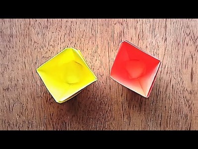 How to make a Paper Cup that hold Water - Origami Cup - 2017