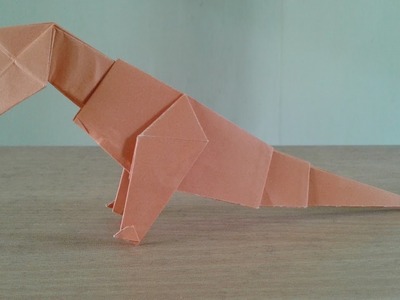 How To Make a Paper  Dinosaur T-REX Easy Origami