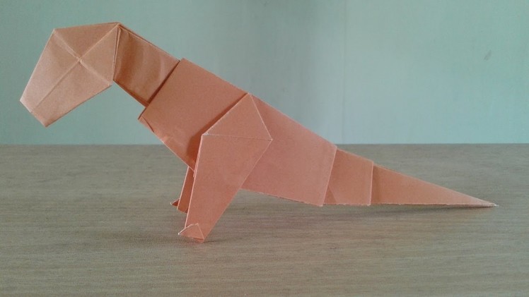 How To Make a Paper  Dinosaur T-REX Easy Origami