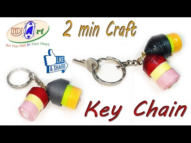 How to Make a Paper House Key chain - Easy Tutorials |INDI ART| #11