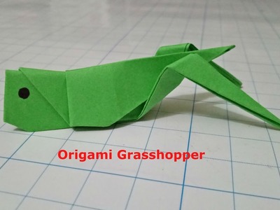 How to make a paper grasshopper.Origami grasshopper.cute diy you need see