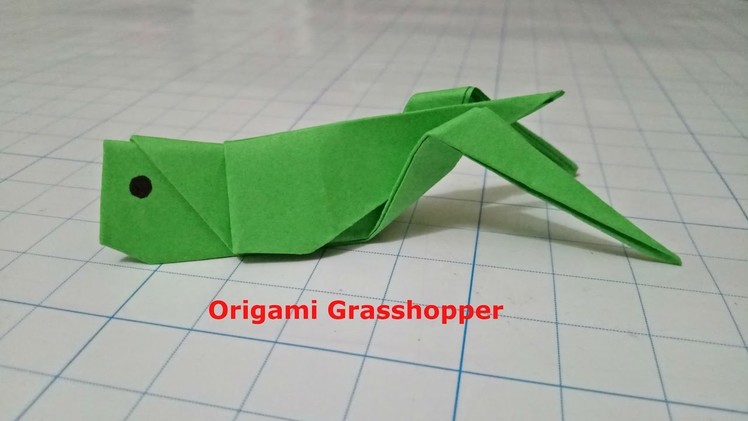 How to make a paper grasshopper.Origami grasshopper.cute diy you need see