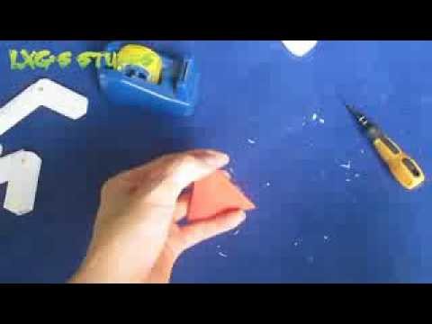 How to make a Paper Ninja Star Shuriken   Cyclone Tri blade Thrower low