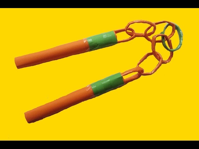 How to make a Paper Nunchaku -Real Nunchucks - Origami Nunchaku - Bruce lee Weapon