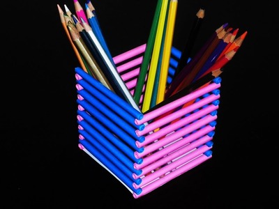 How to Make a Pen Stand [ DIY Paper Pen Holder ]