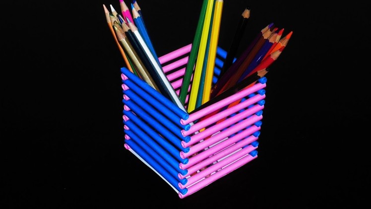 How to Make a Pen Stand [ DIY Paper Pen Holder ]