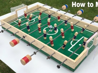 How to Make a Table Football at Home - Foosball - Mini Soccer Table -  Easy to Build
