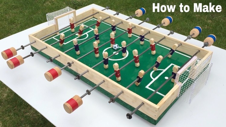 How to Make a Table Football at Home - Foosball - Mini Soccer Table -  Easy to Build