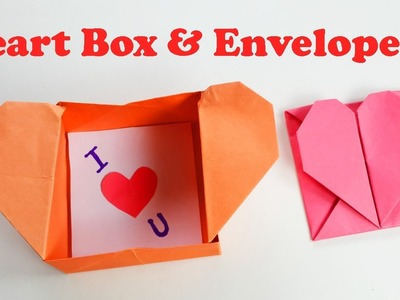 How to Make an Origami Heart Box & Envelope - Pop-Up Heart - DIY Crafts