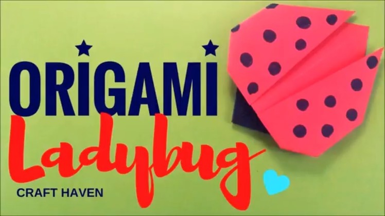 How-to Make Cute & Easy Origami Lady Bug For Beginners - #Origami Animals - Origami Easy Tutorial