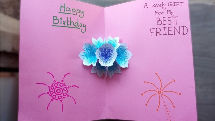 How to make greeting card with 3D flower inside