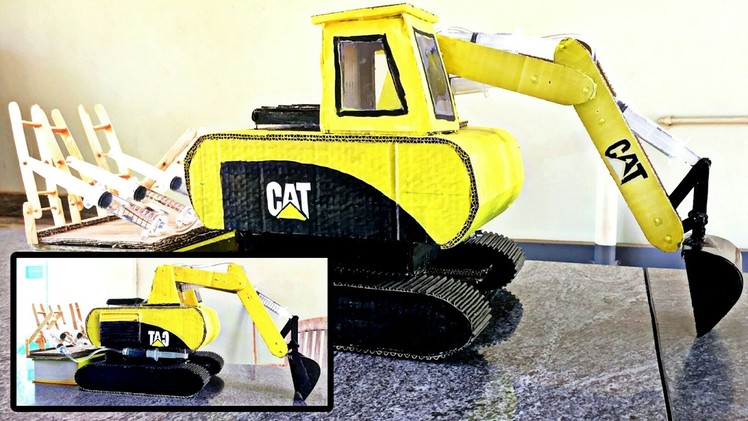 How To Make Hydraulic JCB At Home | Using Cardboard