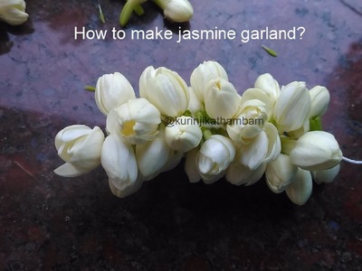 How to make jasmine garland