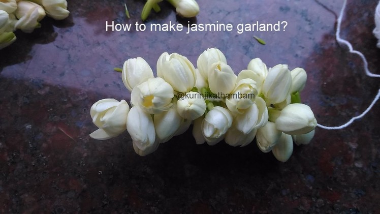 How to make jasmine garland