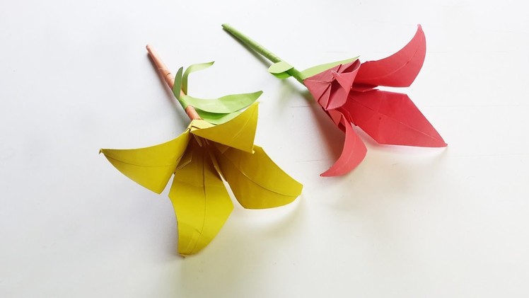 How to Make Origami Lily in a Pot - Origami Flowers