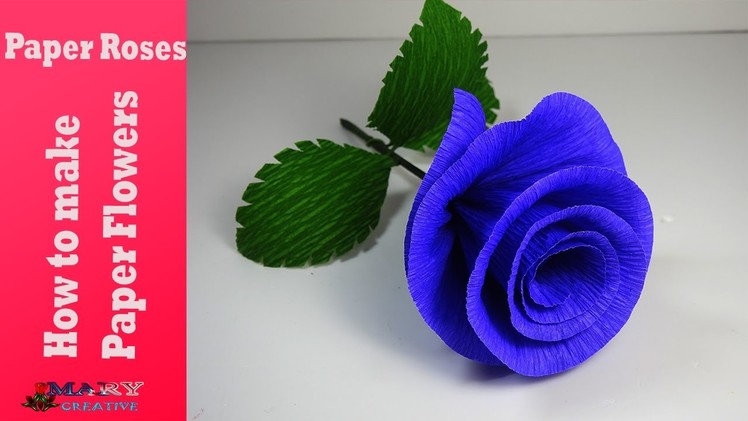 How to make paper flowers | Paper roses -| Paper flower tutorial | flower making
