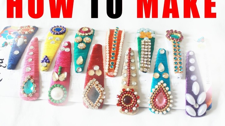 How to Make Thread Hair clips Easy at home Tutorials | zooltv
