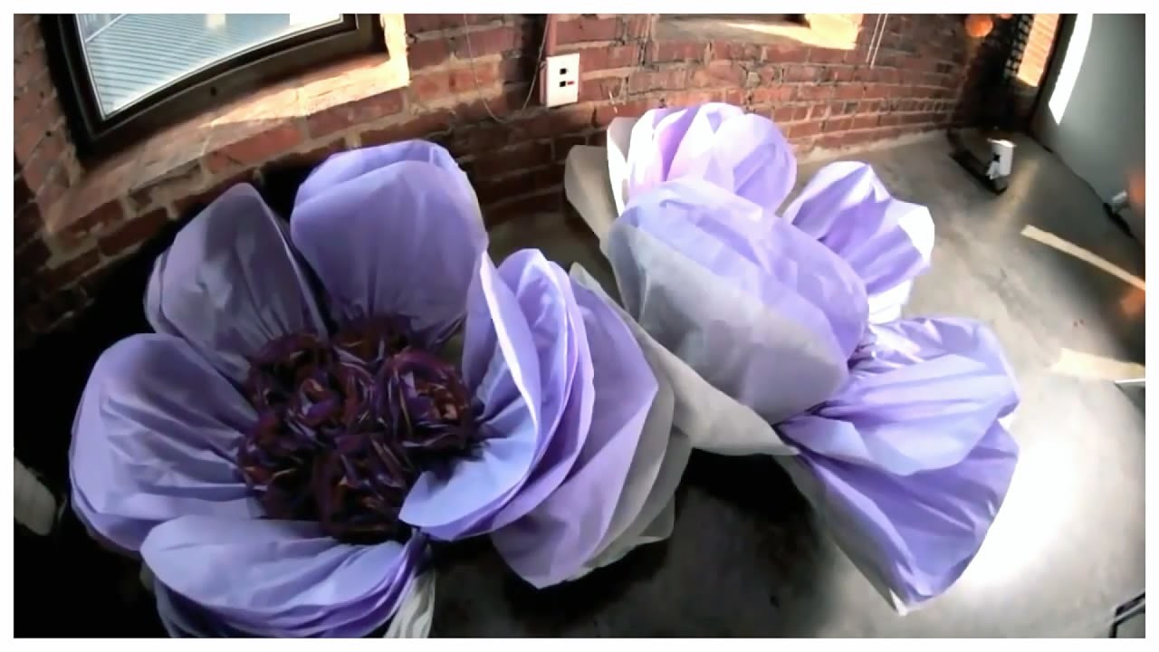 How To Making Big Tissue Paper Flower At Home ❤ How To Make Big Tissue Paper Flower