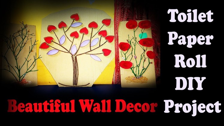 How To Making Cute Valentine heart wall decor Art Using Paper Rolls