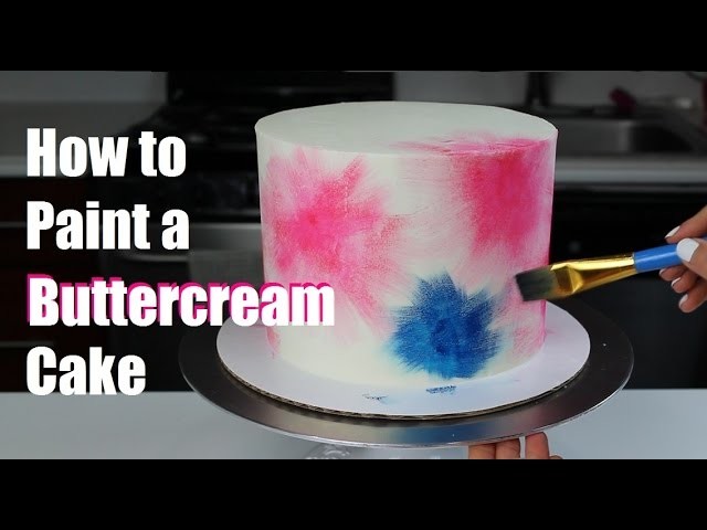 How to Paint on a Buttercream Cake | CHELSWEETS