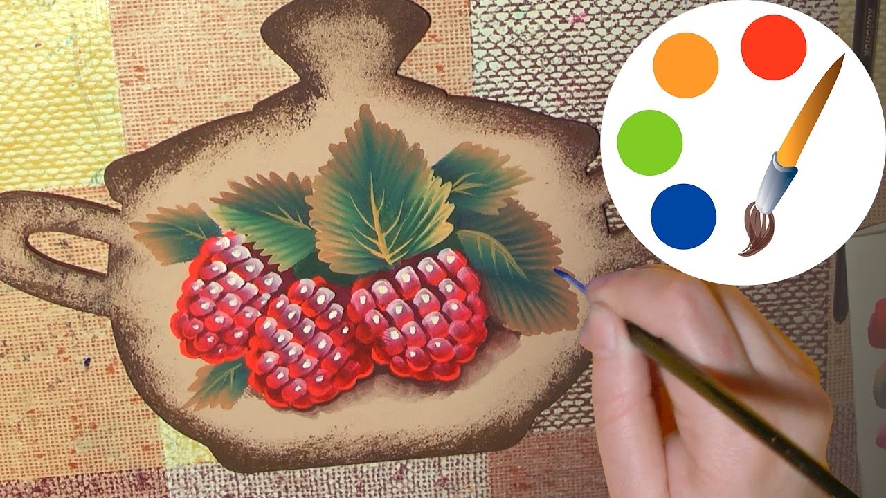 How to paint Raspberry, One stroke, irishkalia
